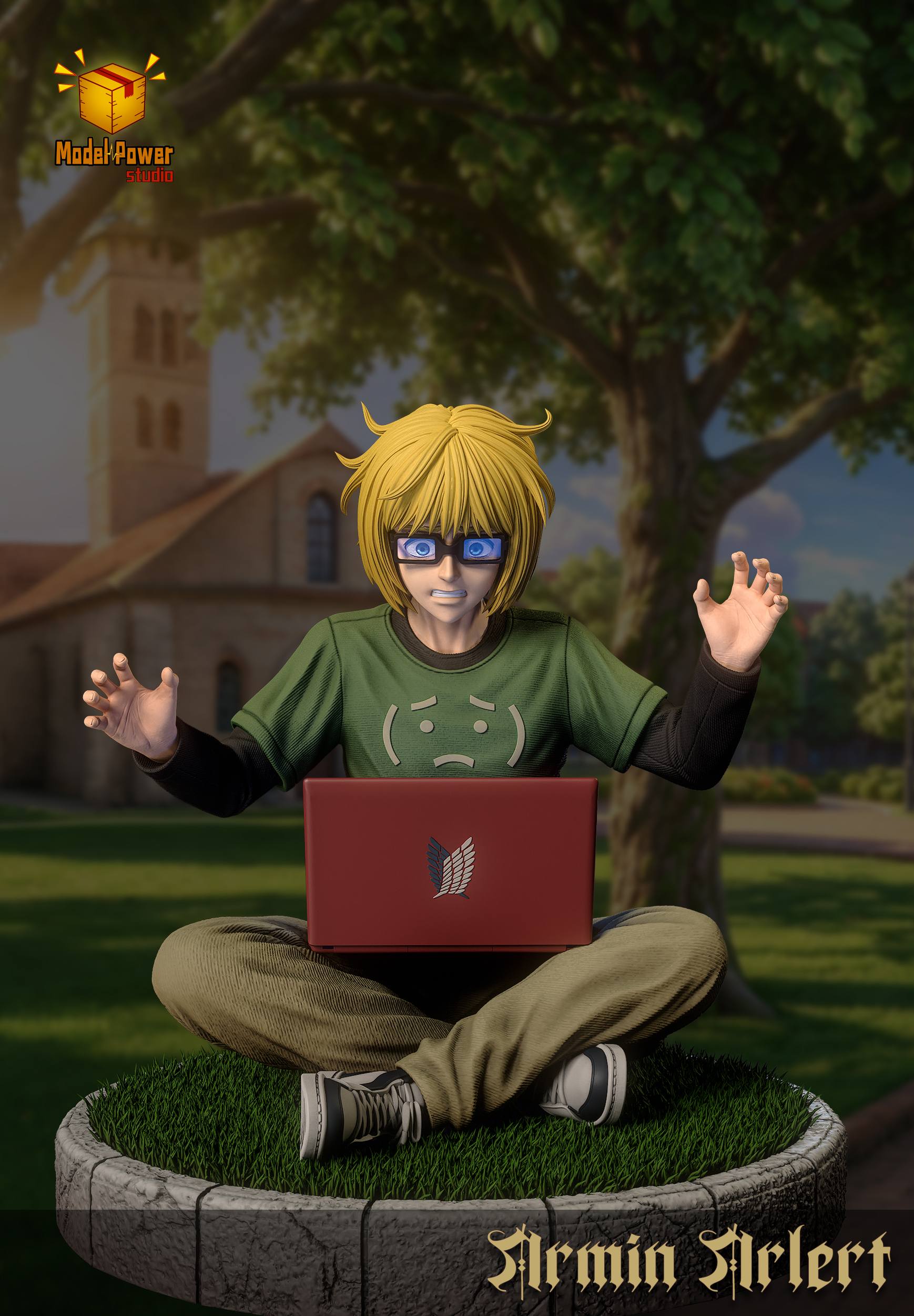Model Power Studio Attack on Titan Eren Yeager & Armin Arlert