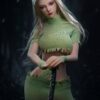 Mojoy - Slender Female Body + Head Green Ver. TOPGK 1/6 - LSR + Stainless Steel Action Figure