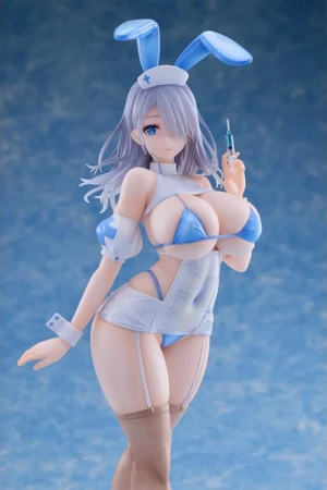 Alternative view of Native x Pink Cat   Mataro Original Illustration Series  Blue Nurse Bunny – 1/6 Scale Figure