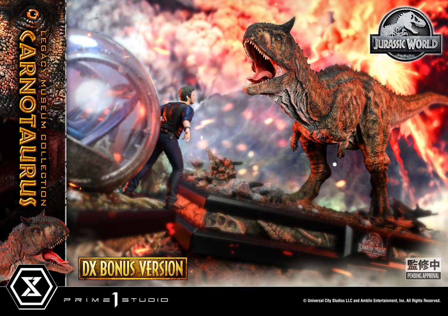 Prime 1 Studio - Jurassic Series Carnotaurus TOPGK 1/15 Scale Polystone Statue (Licensed)