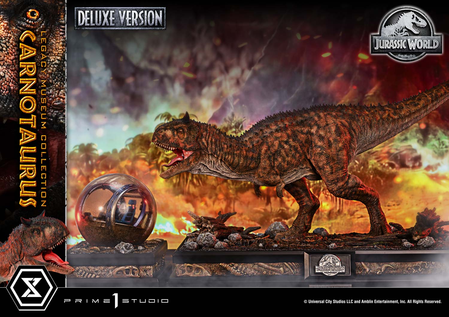 Prime 1 Studio - Jurassic Series Carnotaurus TOPGK 1/15 Scale Polystone Statue (Licensed)