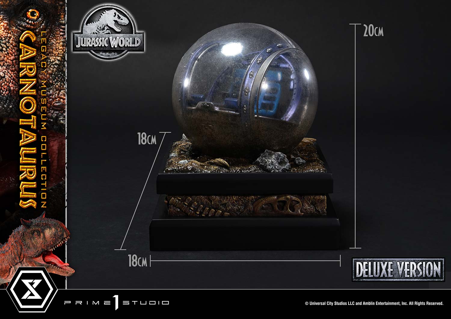 Prime 1 Studio - Jurassic Series Carnotaurus TOPGK 1/15 Scale Polystone Statue (Licensed)