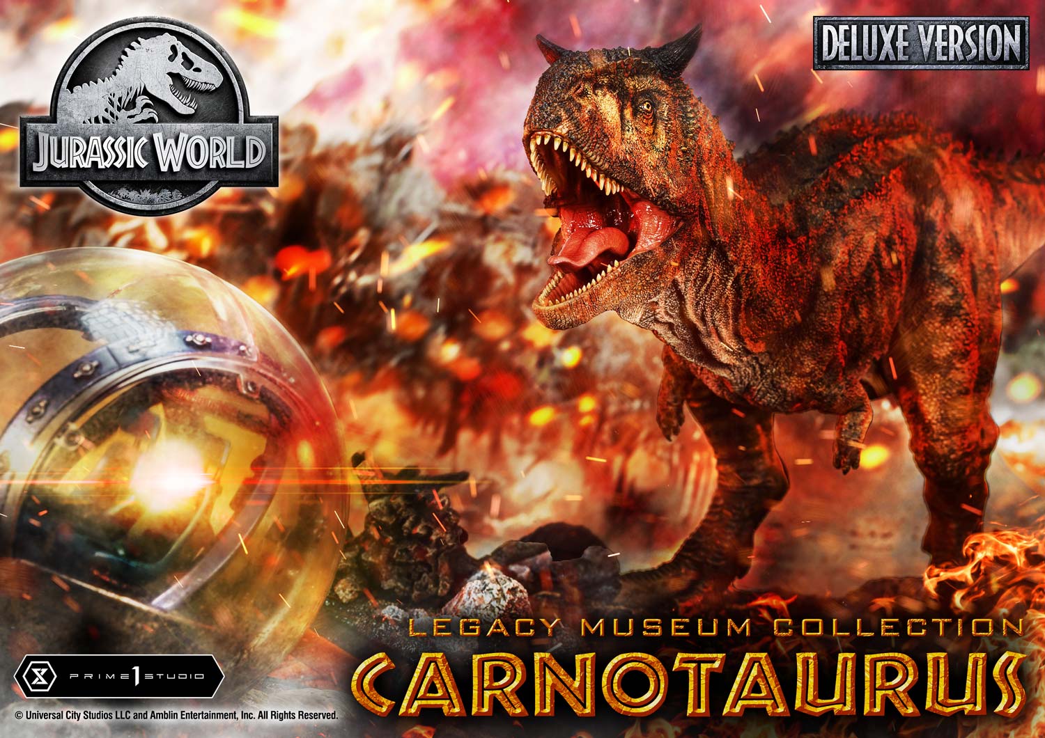 Prime 1 Studio - Jurassic Series Carnotaurus TOPGK 1/15 Scale Polystone Statue (Licensed)