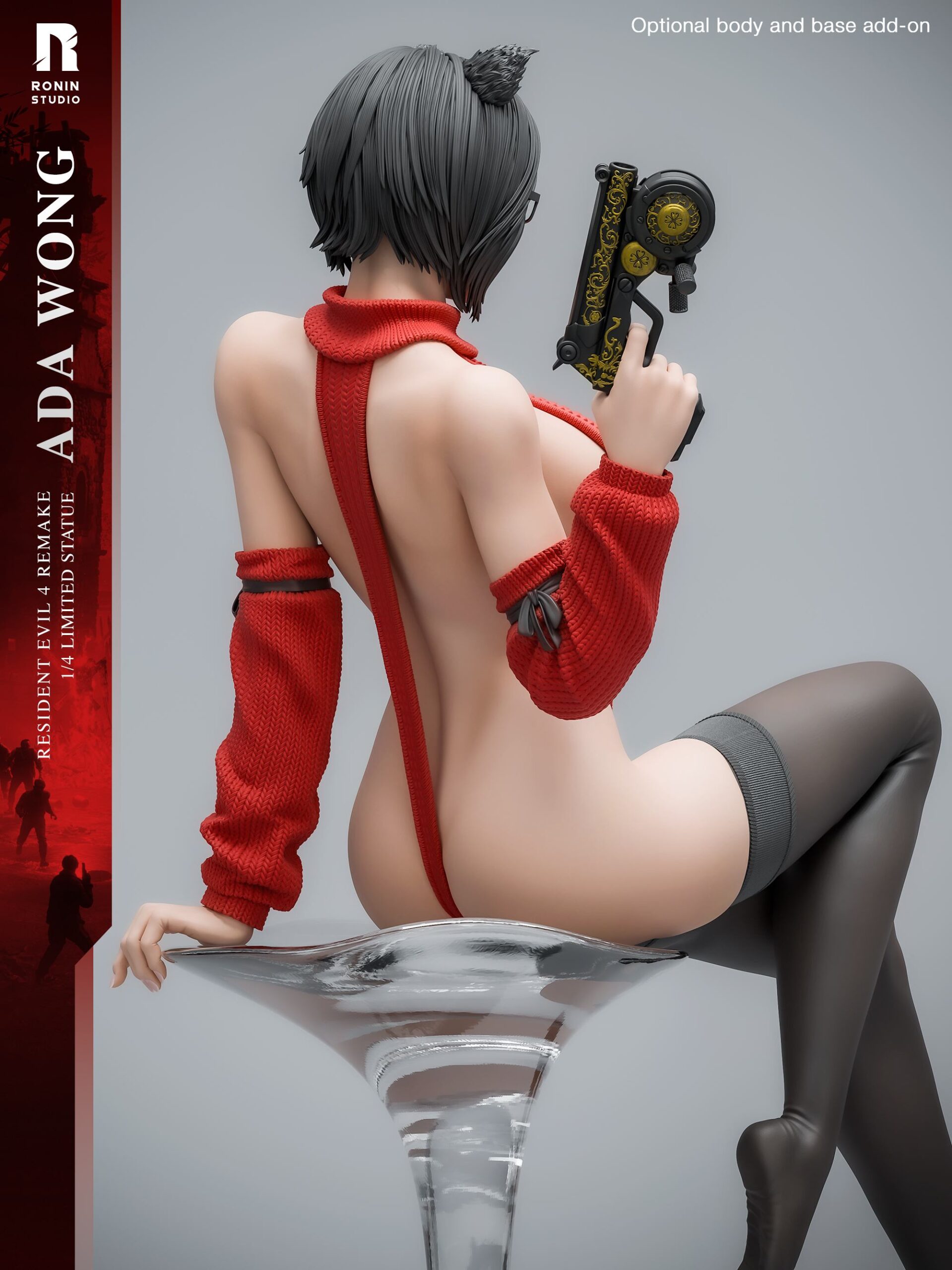 Side view of the Ada Wong statue