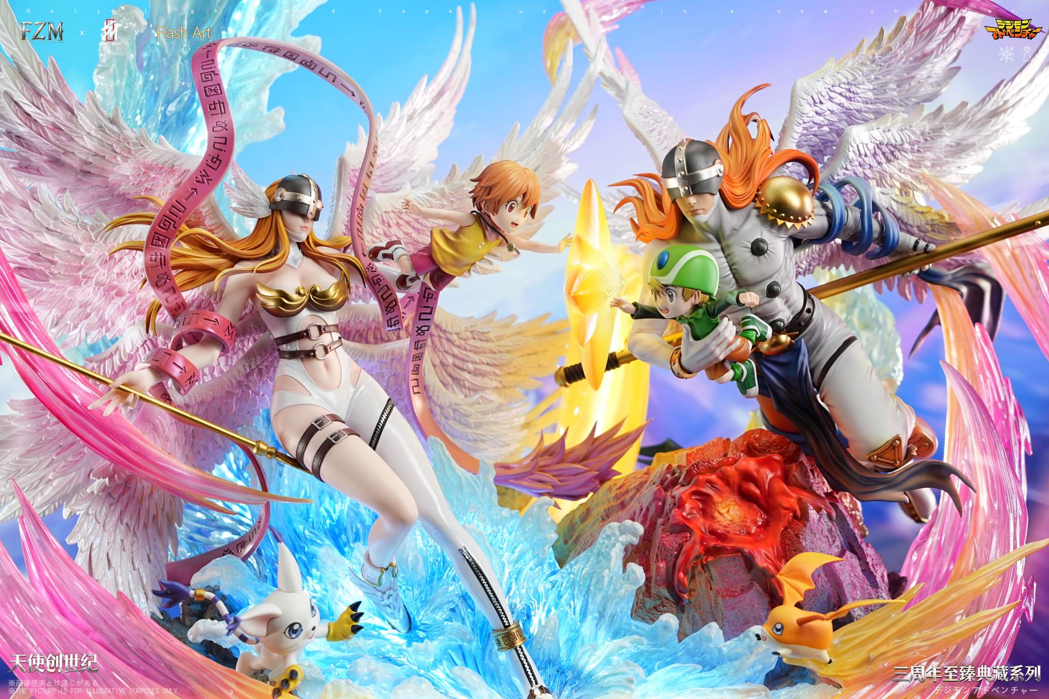 SUPER HERO Studio × Flash Art STUDIO × Fantasy Zone Maker Digimon Angewomon & Angemon