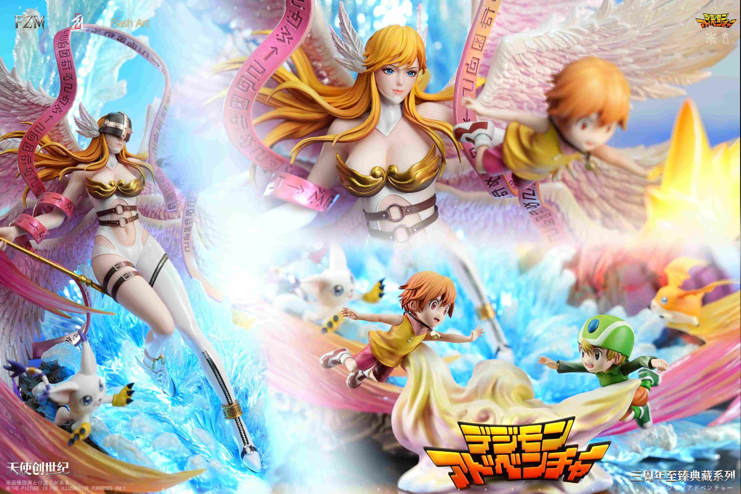 SUPER HERO Studio × Flash Art STUDIO × Fantasy Zone Maker Digimon Angewomon & Angemon