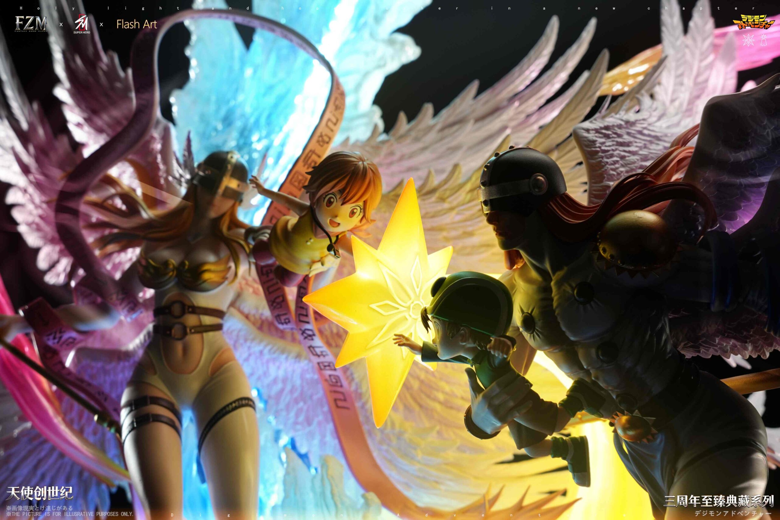 SUPER HERO Studio × Flash Art STUDIO × Fantasy Zone Maker Digimon Angewomon & Angemon