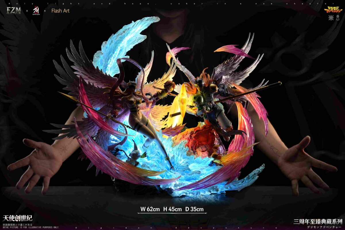 SUPER HERO Studio × Flash Art STUDIO × Fantasy Zone Maker Digimon Angewomon & Angemon