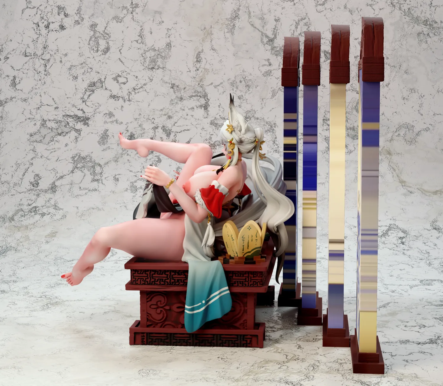 Alternate angle of the Hsin statue