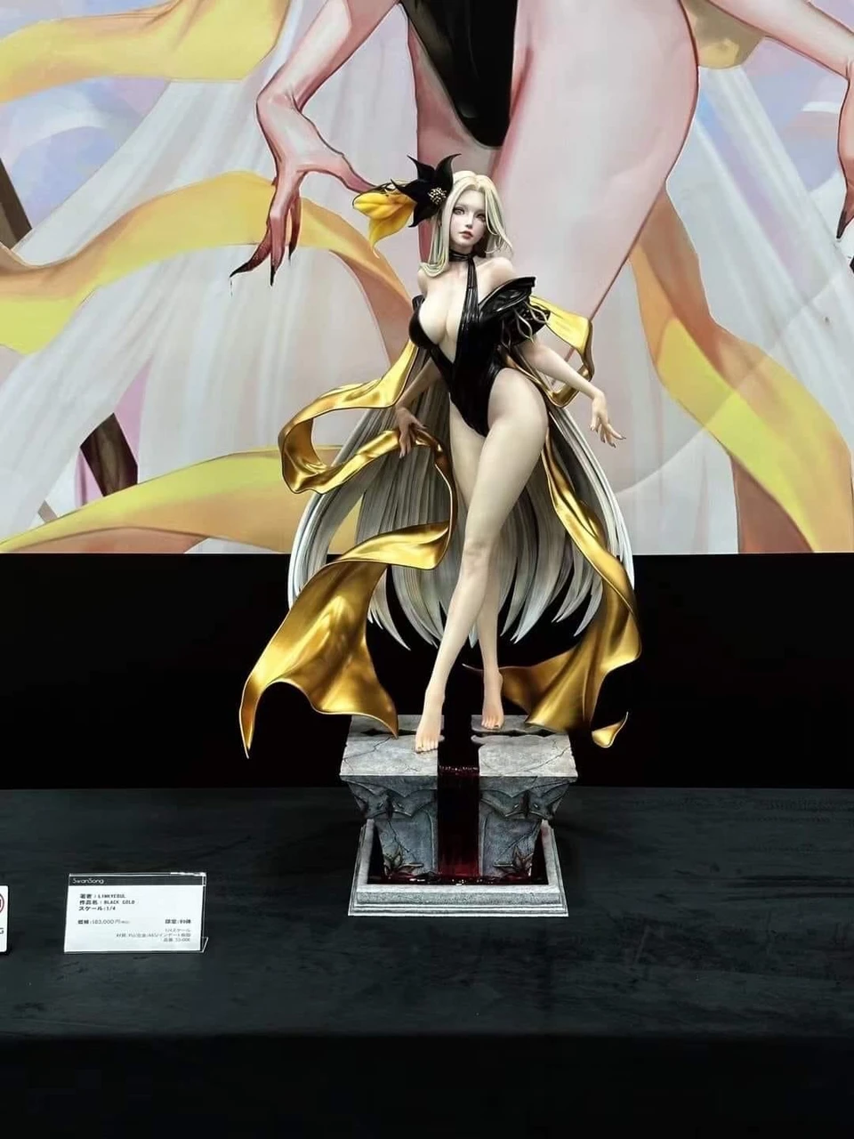Swan Song Studio Original Character NESSI Black Gold TOPGK 1/4 Polystone Statue