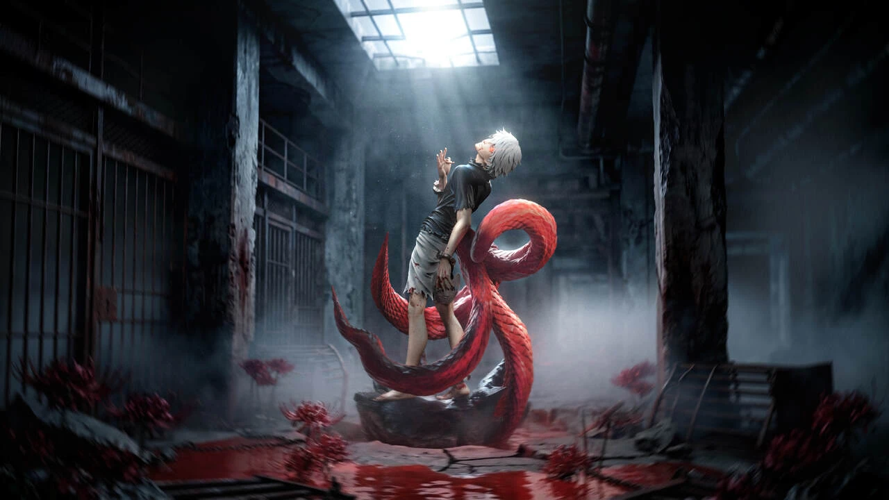 Tokyo Ghoul Kaneki Awakening 16 Scale Resin Statue-Damocles Studio