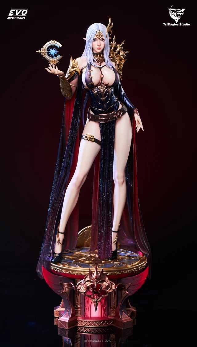 TriEagles Studio - Original Fantasy Starry Dark Angel Aela TOPGK 1/4 Full PU & Polystone Resin LED Statue