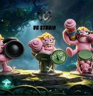 VG – Digimon Garbagemon TOPGK Small 5cm / Large 8cm Collectible Statue Set