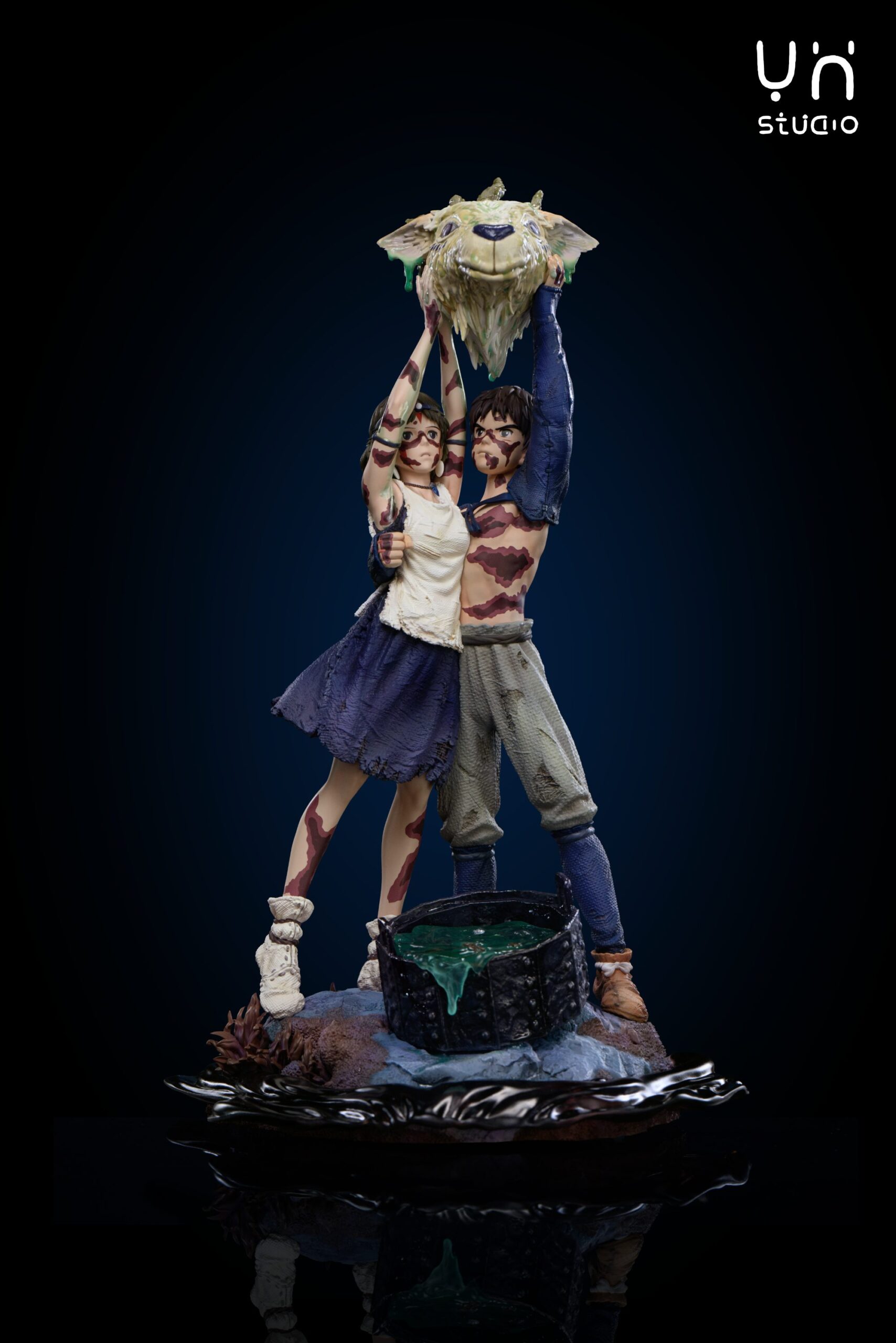 YH Studio Princess Mononoke San & Ashitaka & Forest Spirit