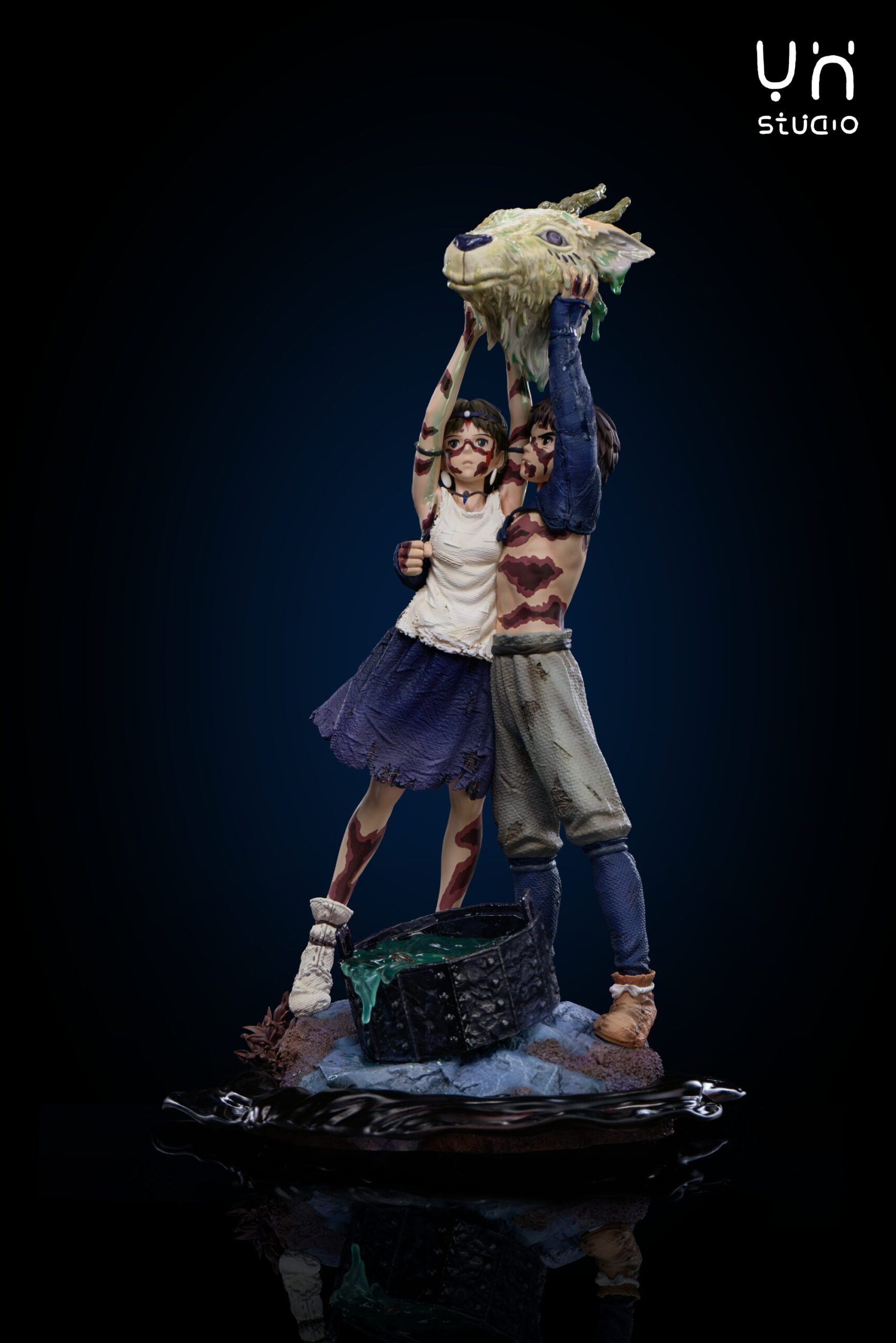 YH Studio Princess Mononoke San & Ashitaka & Forest Spirit