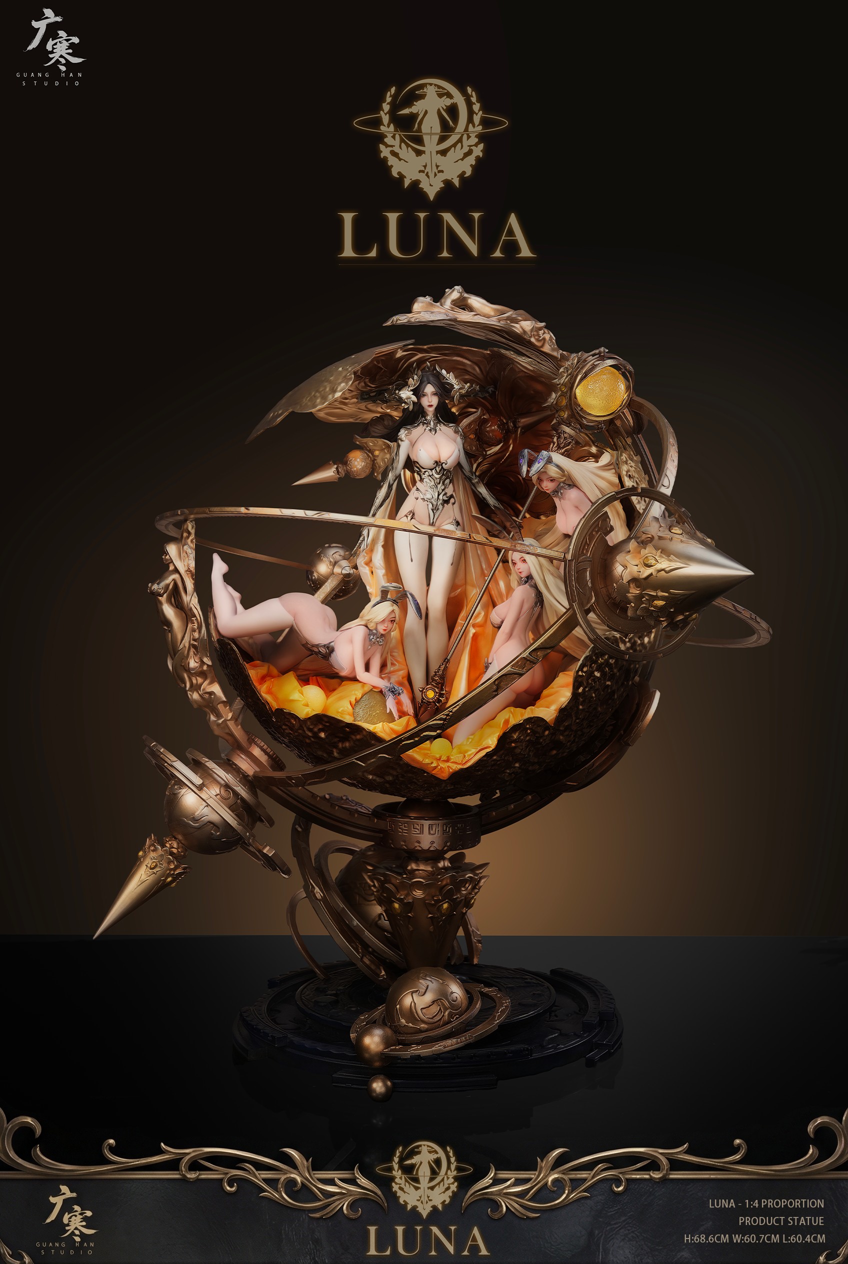 GuangHan Studio Original Mythology Series God of Moon LUNA TOPGK 1/6 Limited 388 Polystone Statue