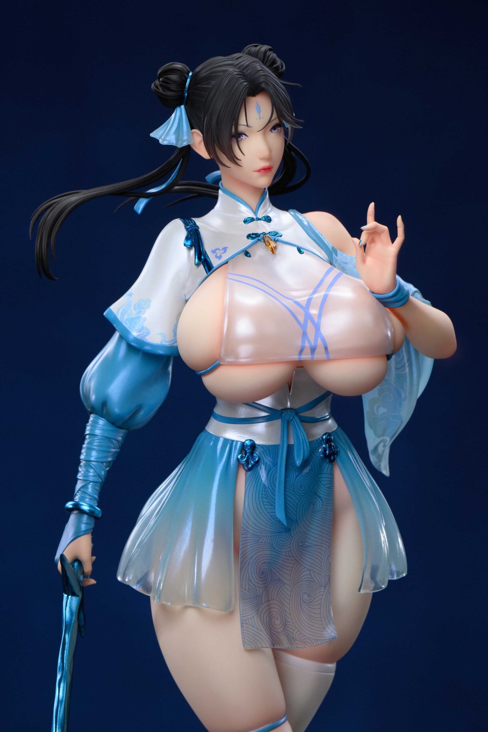 Detail of the water and lotus effects in the ACY Studio paired statue