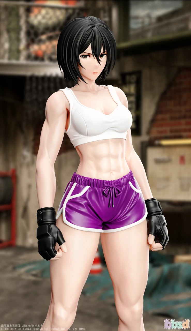 Alternate angle of the Mikasa Ackerman statue