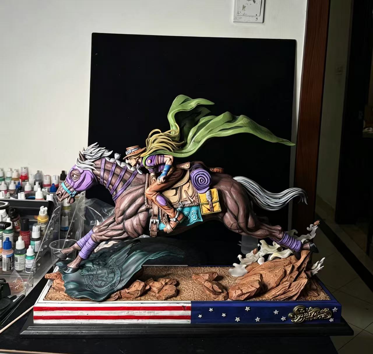 Bard Studio JoJo's Bizarre Adventure Gyro Zeppeli 16 Scale Statue with Horse