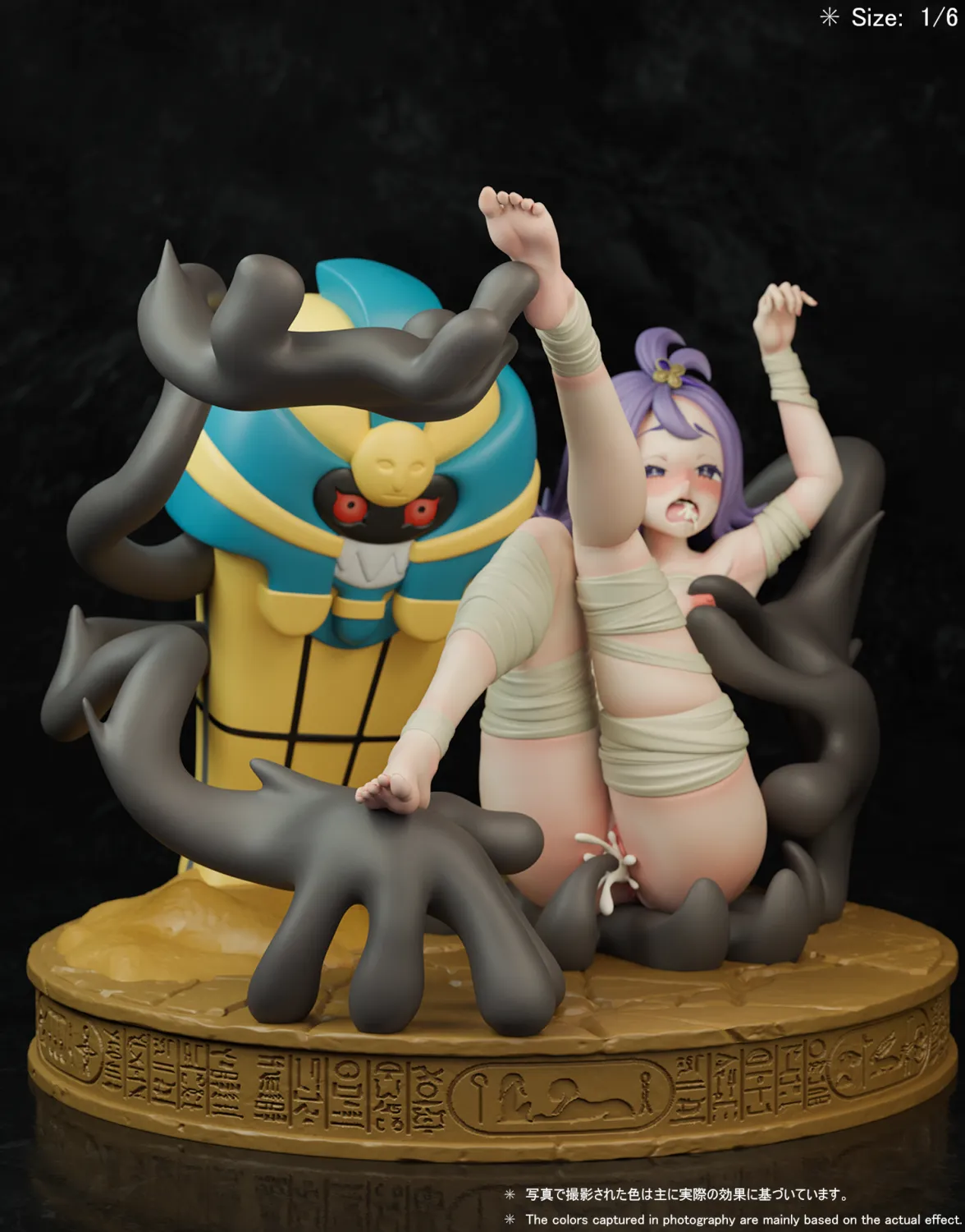 Alternate angle of the Cofagrigus and Acerola statue