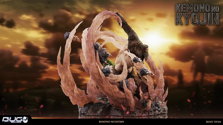 Alternate angle of the Beast Titan statue