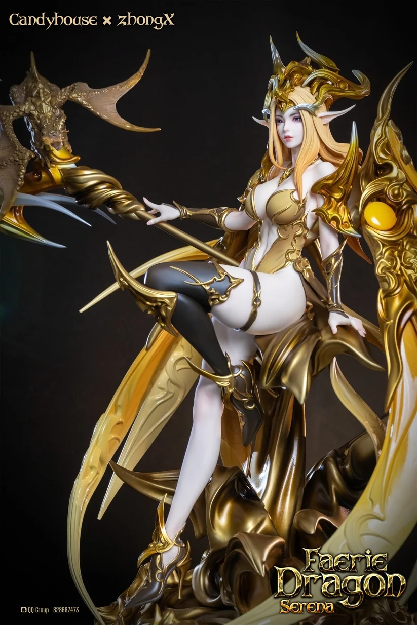 Faerie Dragon Serena Statue detail showing the wing structure