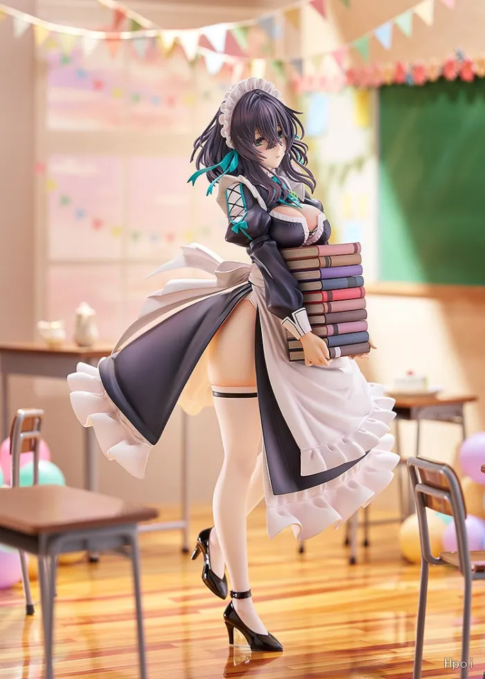 Detail of the Maid Maison costume on the Hikage Chigami figure