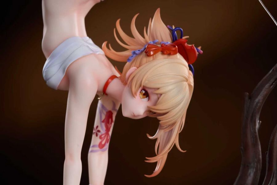 Close view of the Yoimiya statue