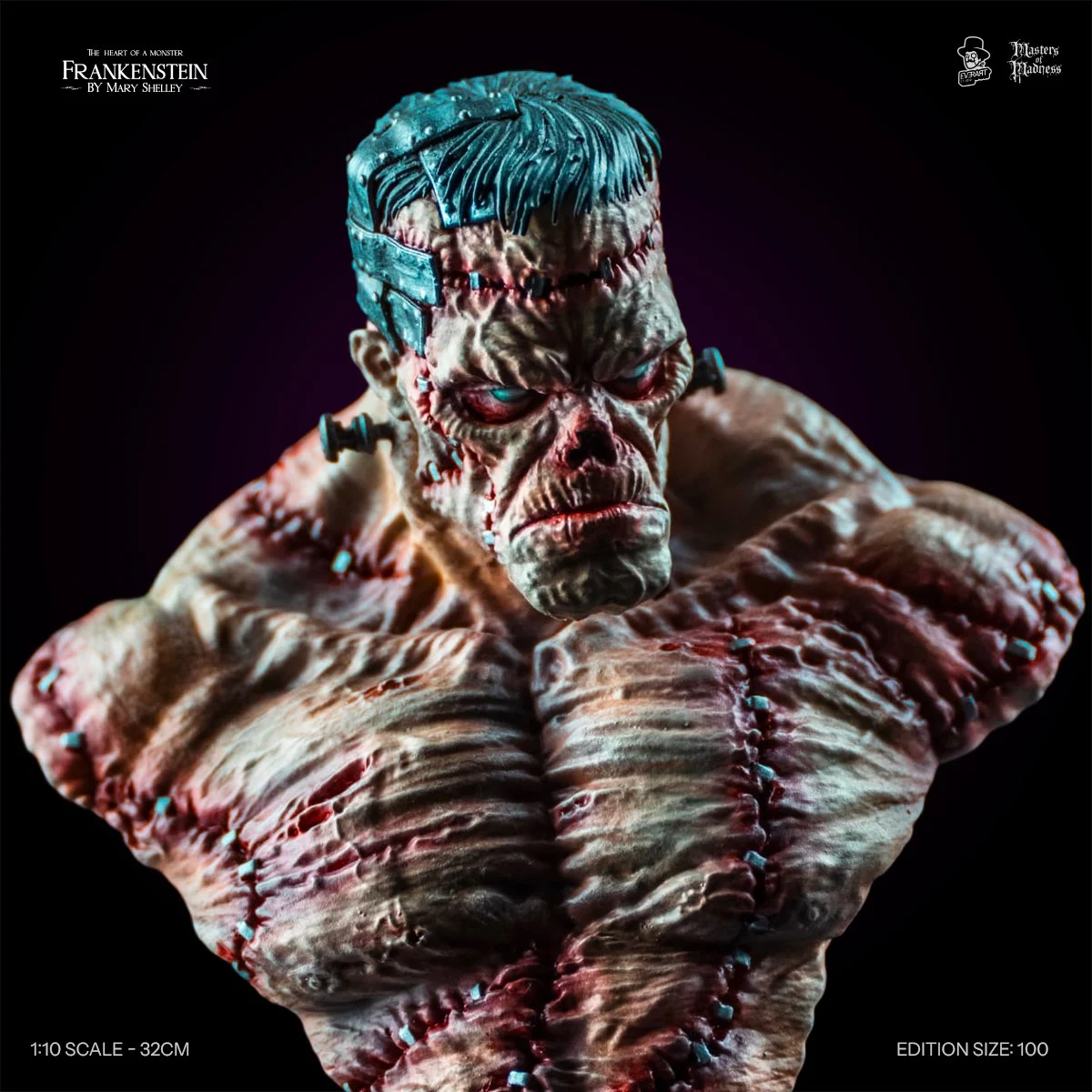 Everart Studio Frankenstein by Mary Shelley Frankenstein – 1/10 Scale Hand-Painted Polystone Statue - Image 4
