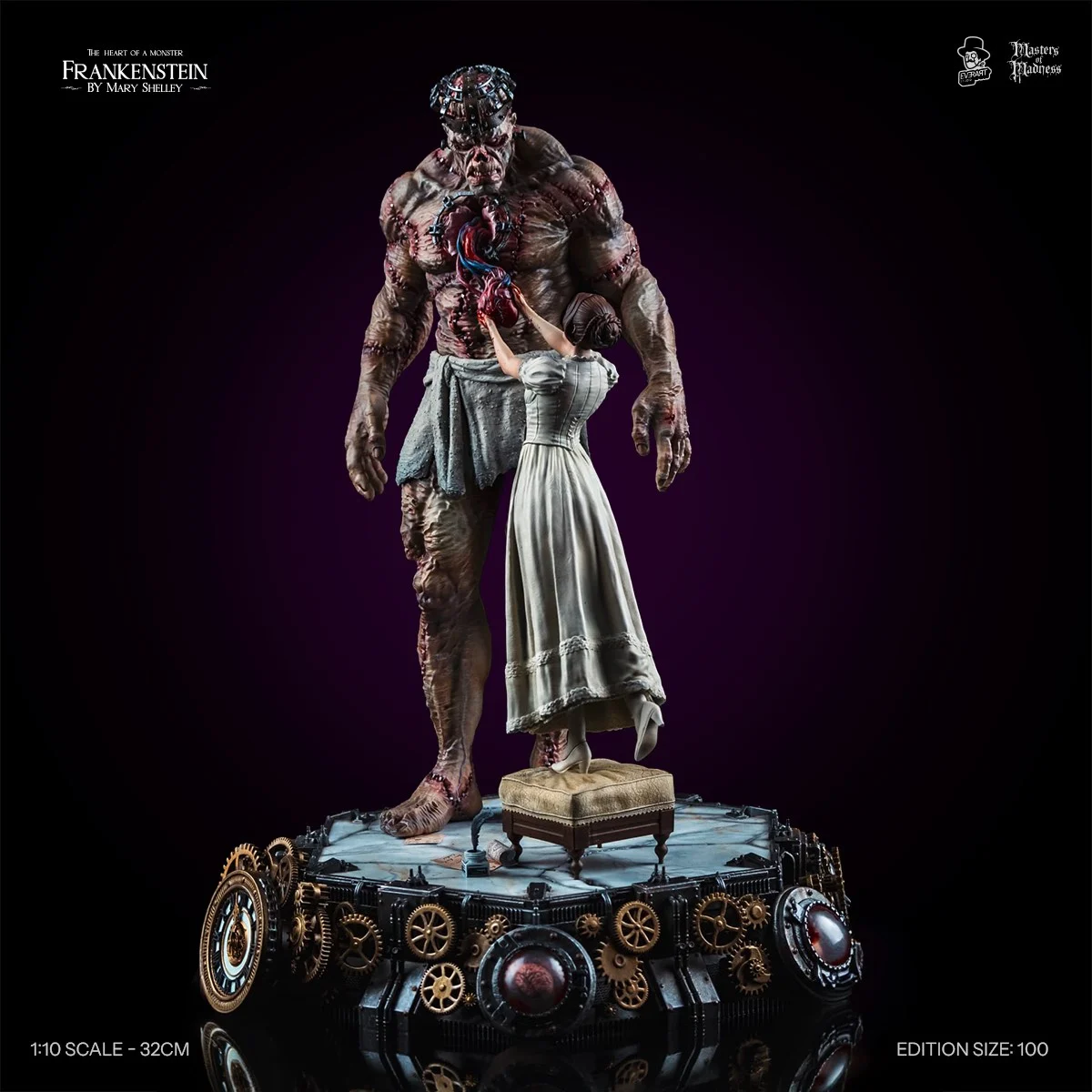 Everart Studio Frankenstein by Mary Shelley Frankenstein – 1/10 Scale Hand-Painted Polystone Statue - Image 6