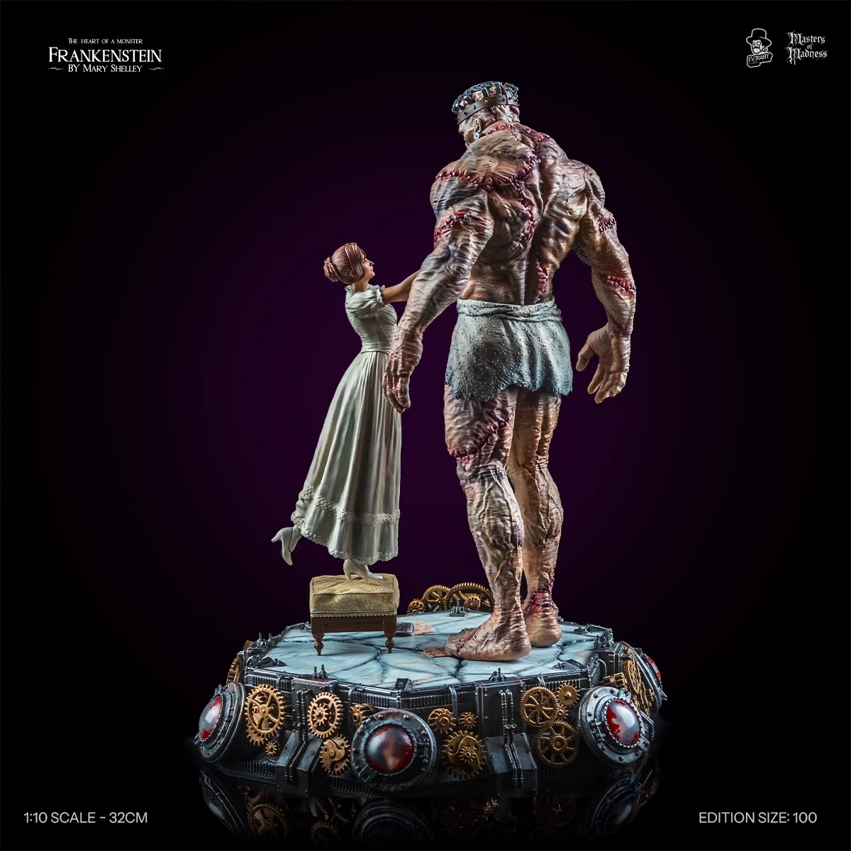 Everart Studio Frankenstein by Mary Shelley Frankenstein – 1/10 Scale Hand-Painted Polystone Statue - Image 7