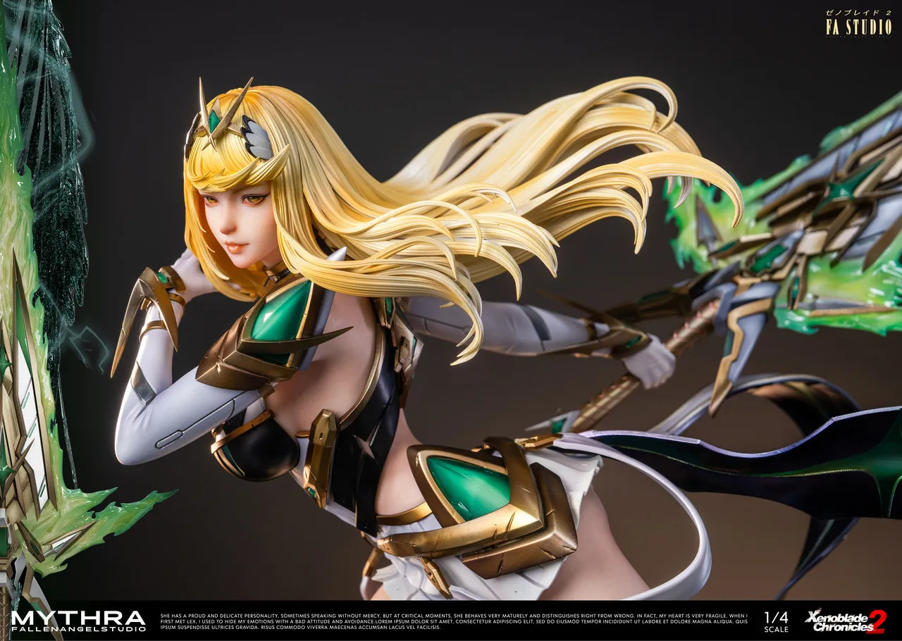 Alternate angle of the Mythra statue