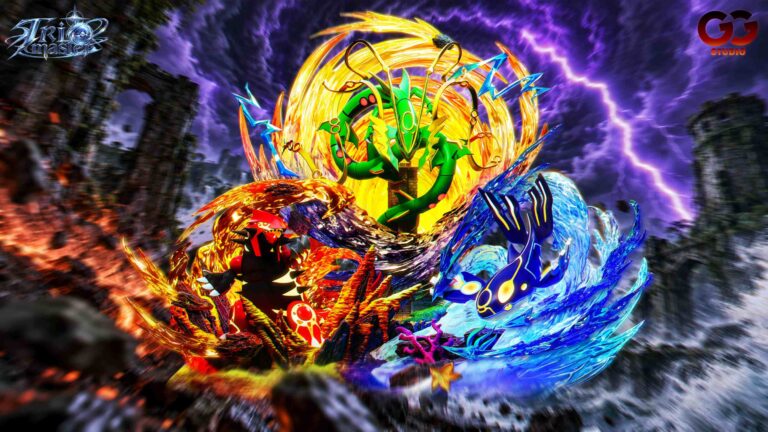 GG Studio Pokémon Groudon & Kyogre & Mega Rayquaza