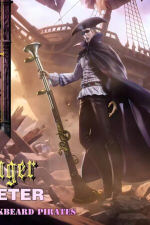 GOLD PETER Studio One Piece Van Augur Blackbeard Pirates No. 1 18 Scale Resin PU Statue
