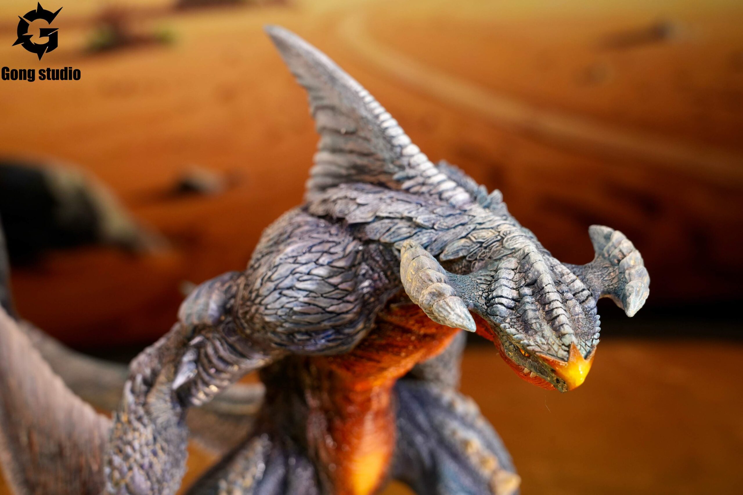 Detail of the Garchomp, Gabite and Gible collectible