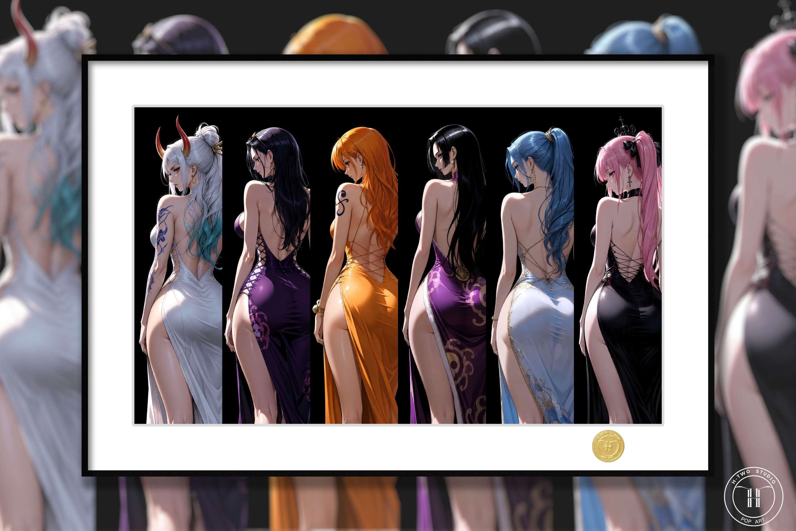 H2 Studio One Piece Yamato & Nico Robin & Nami & Boa Hancock & Nefeltari Vivi & Perona