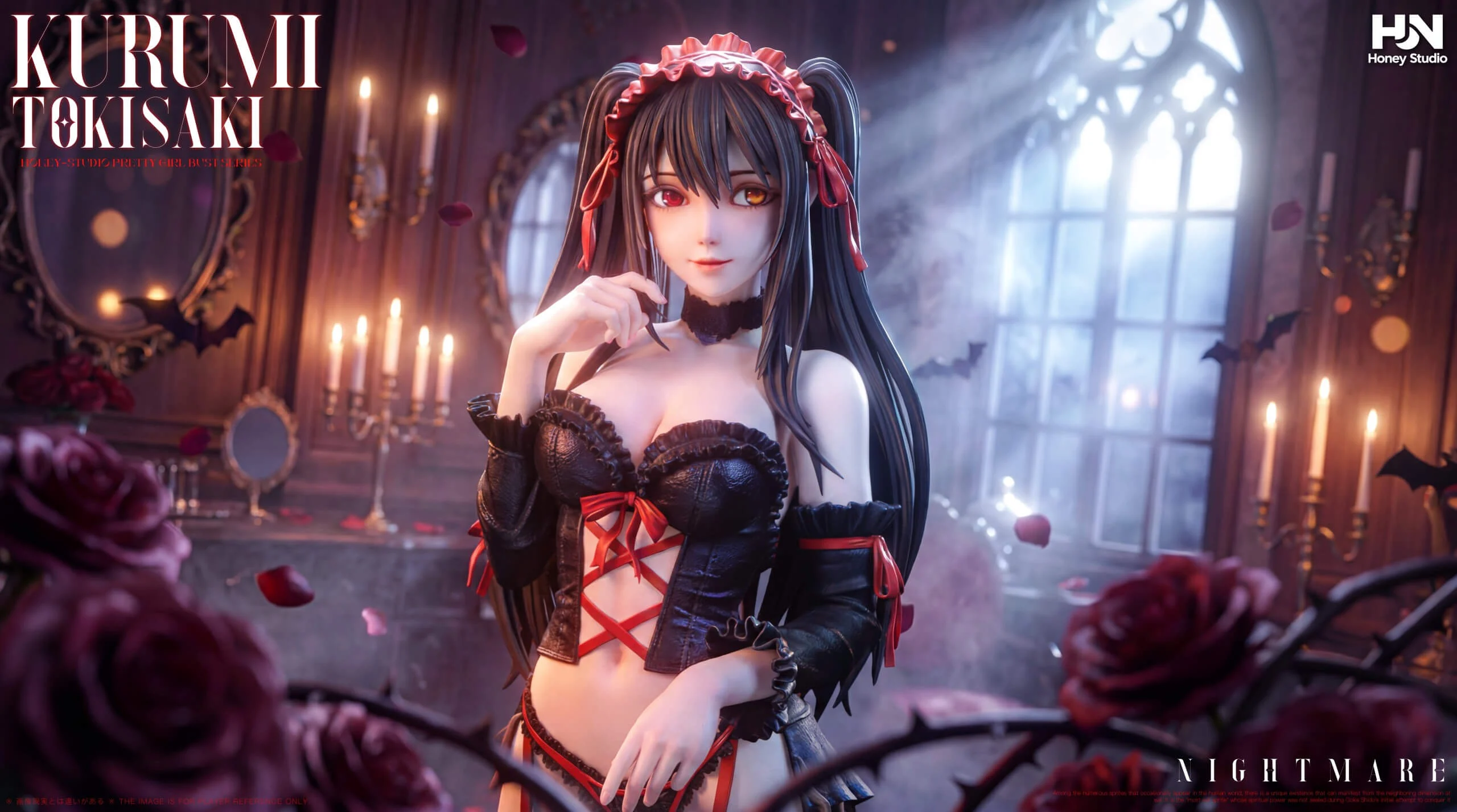 Detail of the Kurumi Tokisaki collectible