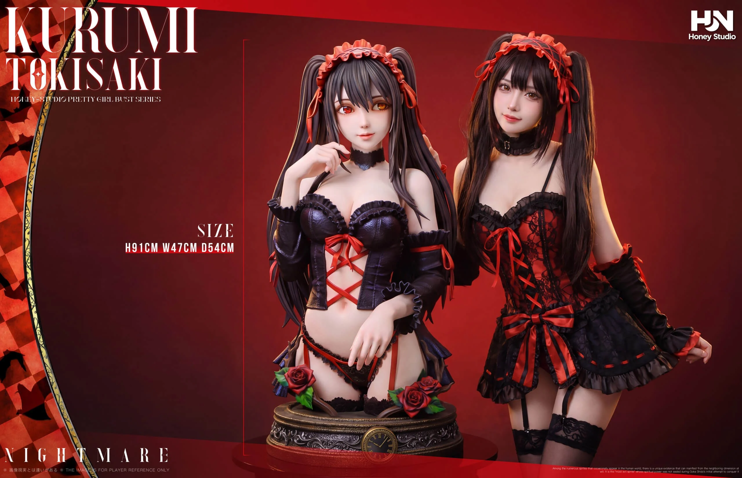 Honey Studio Kurumi Tokisaki Nightmare 1/1 Scale Bust Statue