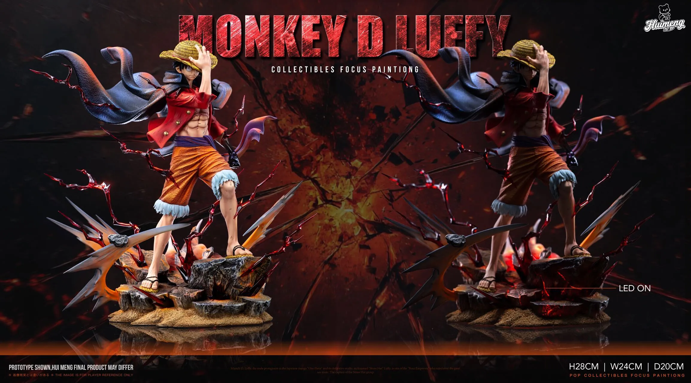 Huimeng Studio & MJ Manjiang Studio One Piece Luffy Haki Boy Resin Statue (Licensed)