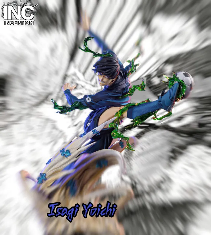 Yoichi Isagi Figure from Inception Studio, Blue Lock transparent resin statue
