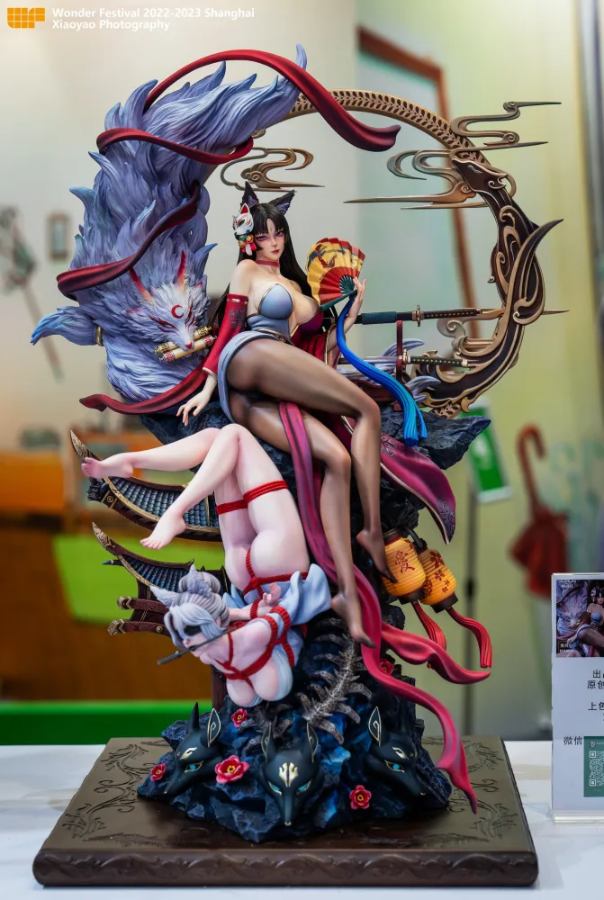 JuHun Create Studio Original Fox Princess Twin Flowers – 1/4 Scale Resin Statue - Image 3