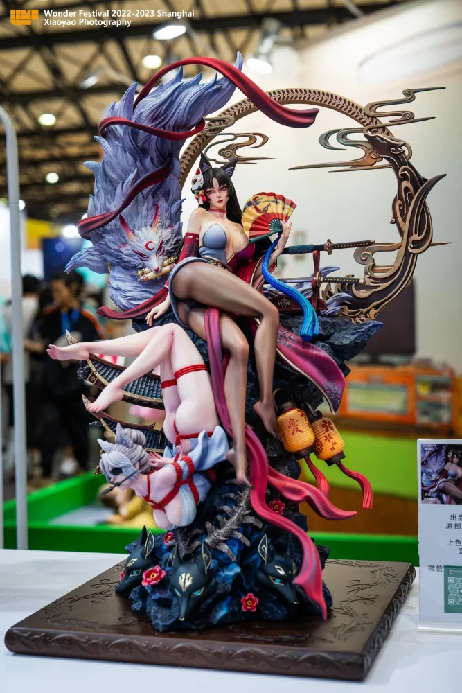 JuHun Create Studio Original Fox Princess Twin Flowers – 1/4 Scale Resin Statue - Image 5