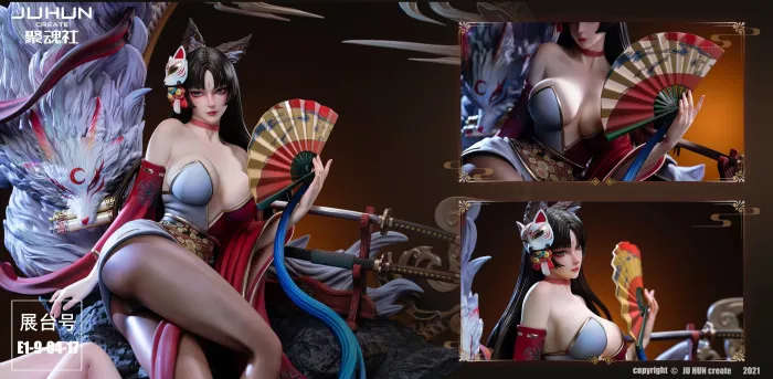 JuHun Create Studio Original Fox Princess Twin Flowers – 1/4 Scale Resin Statue - Image 7