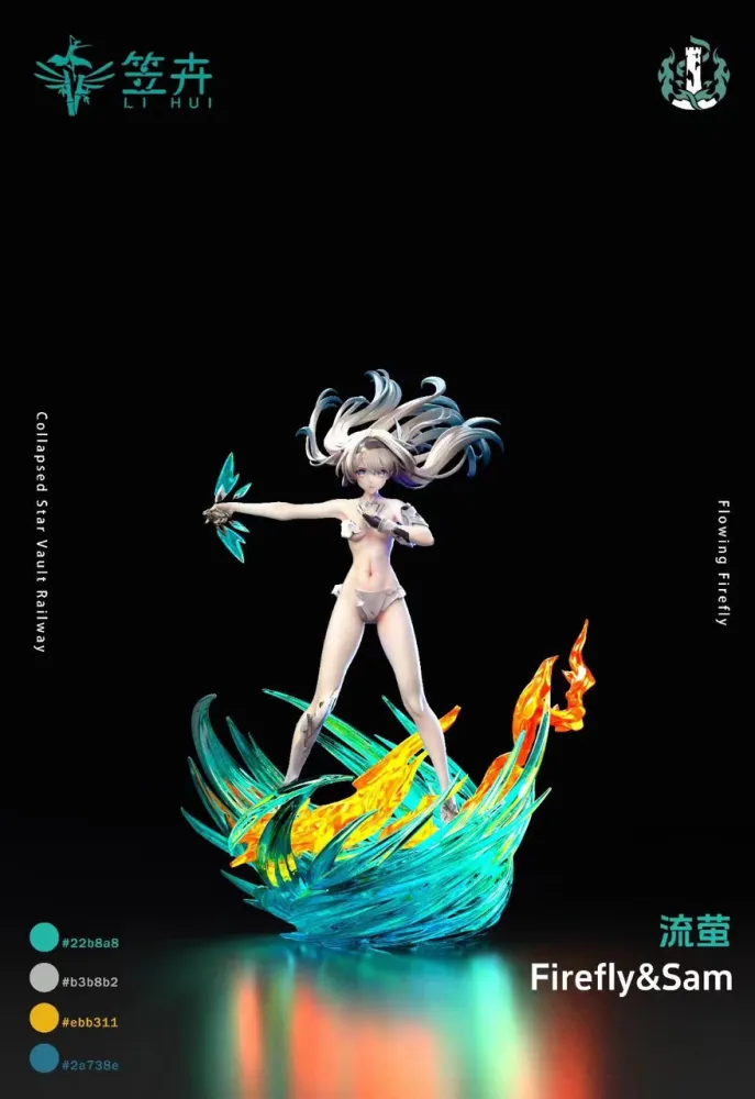 LI HUI Studio Honkai: Star Rail Firefly & SAM – 1/6 Scale Resin Statue - Image 2