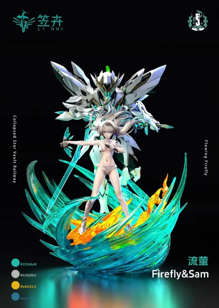 LI HUI Studio Honkai: Star Rail Firefly & SAM – 1/6 Scale Resin Statue - Image 5