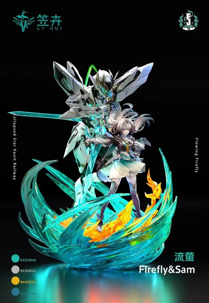 LI HUI Studio Honkai: Star Rail Firefly & SAM – 1/6 Scale Resin Statue - Image 9