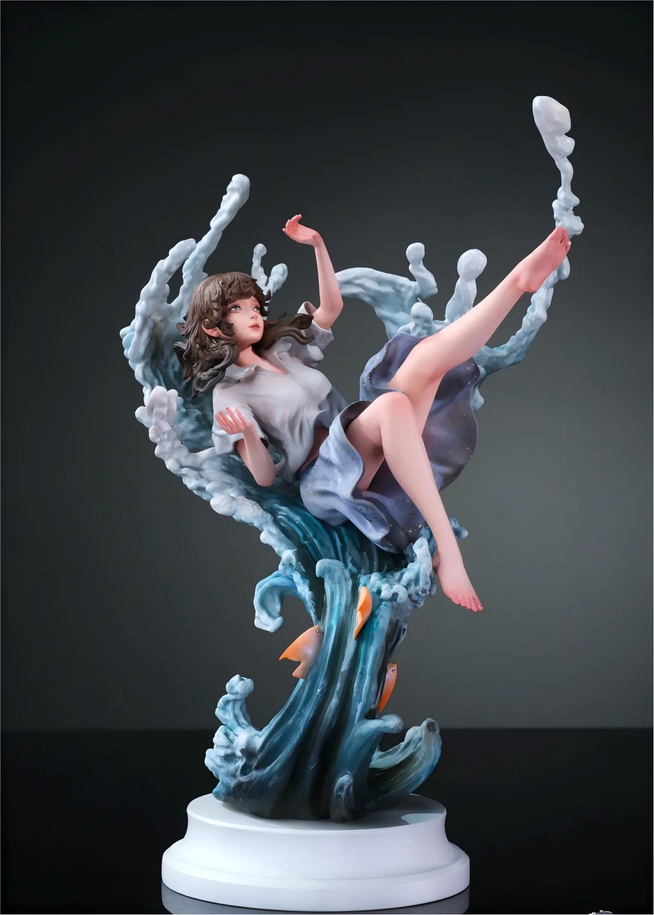 LOST17 Studio Original Blue Souls Kit White Mold Unpainted PU Resin Figure
