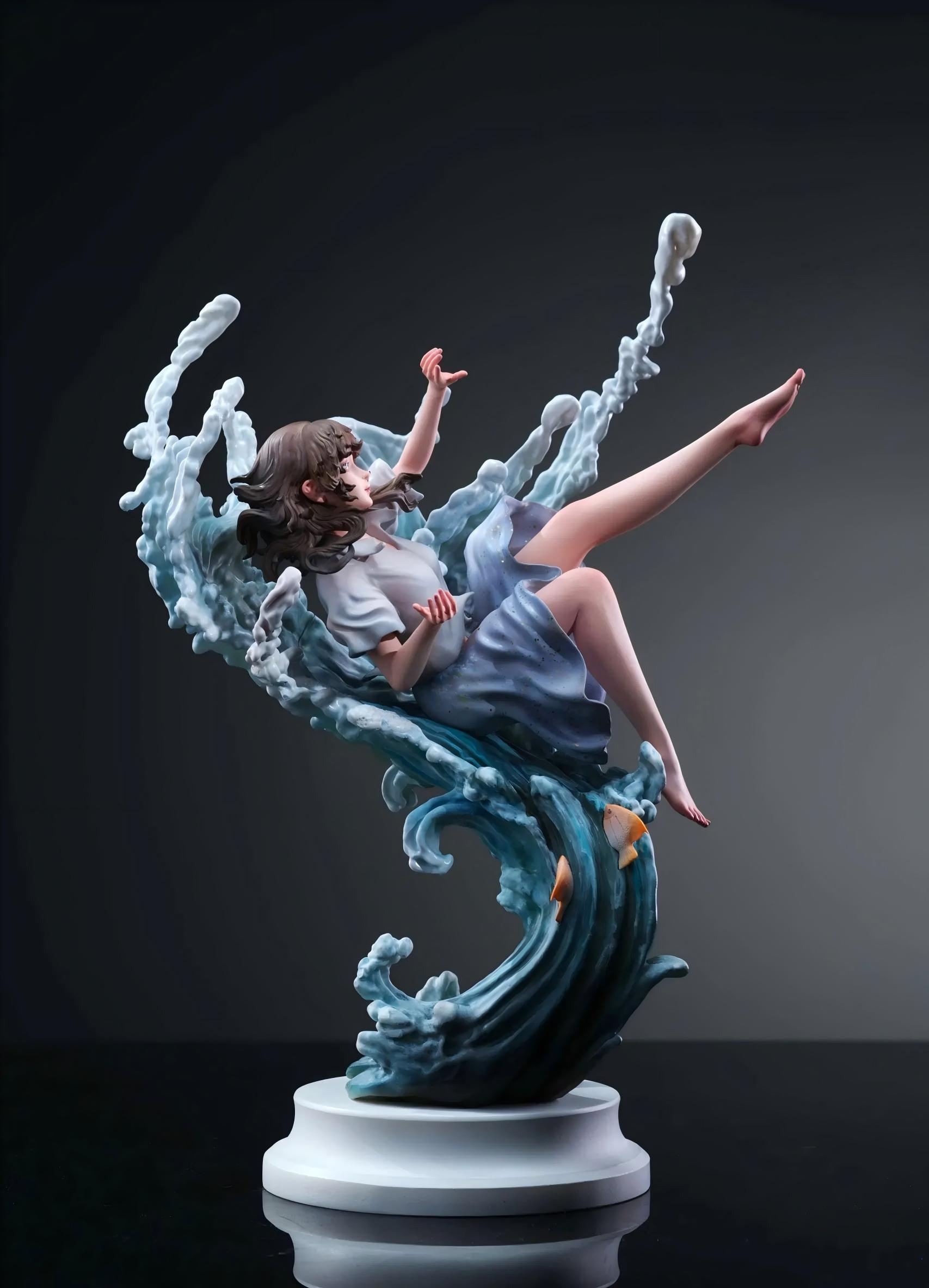LOST17 Studio Original Blue Souls Kit White Mold Unpainted PU Resin Figure