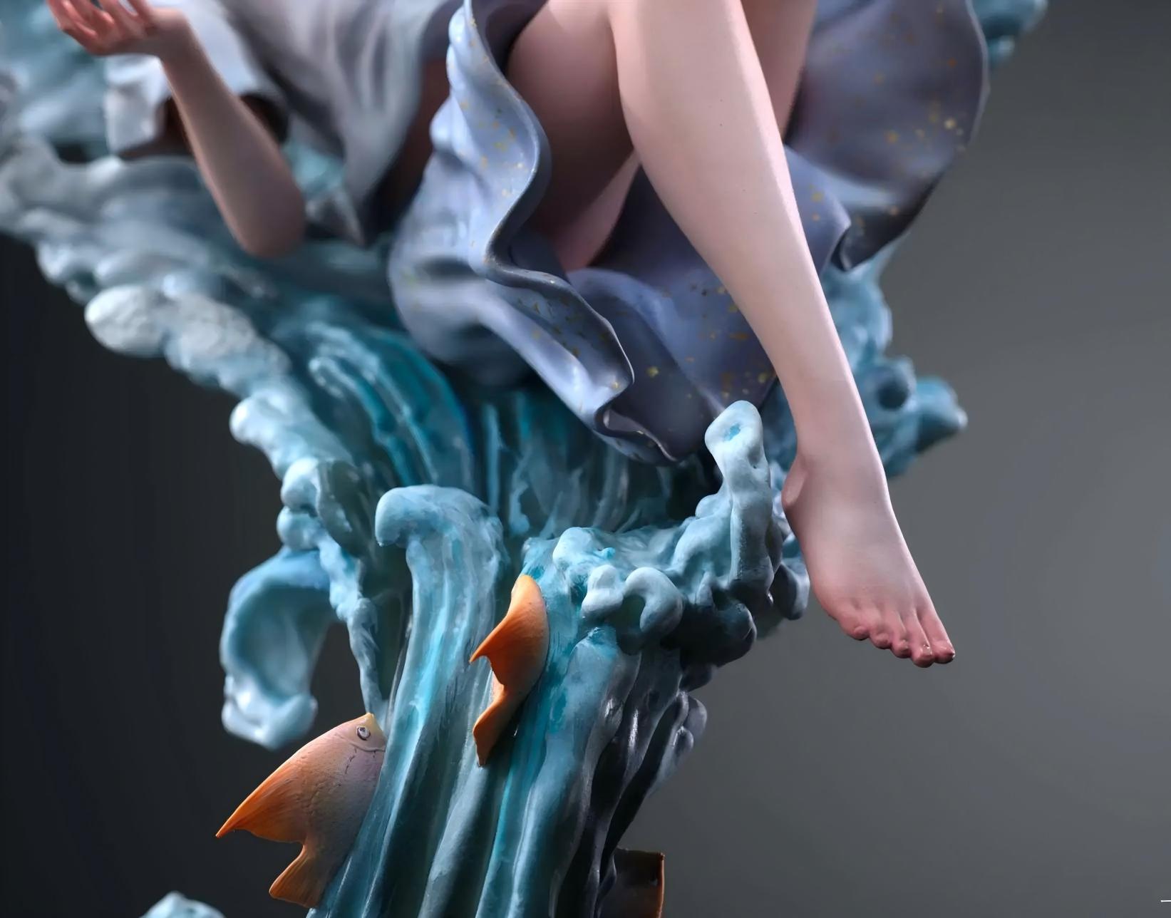 LOST17 Studio Original Blue Souls Kit White Mold Unpainted PU Resin Figure