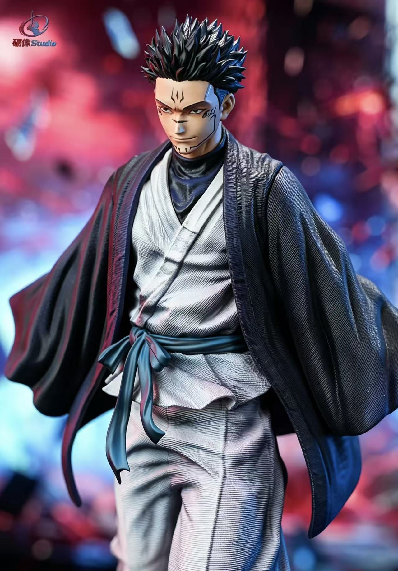 LiXiang Studio Jujutsu Kaisen Ryomen Sukuna Black Robe Version 1/6 Scale Collectible Figure - Image 6